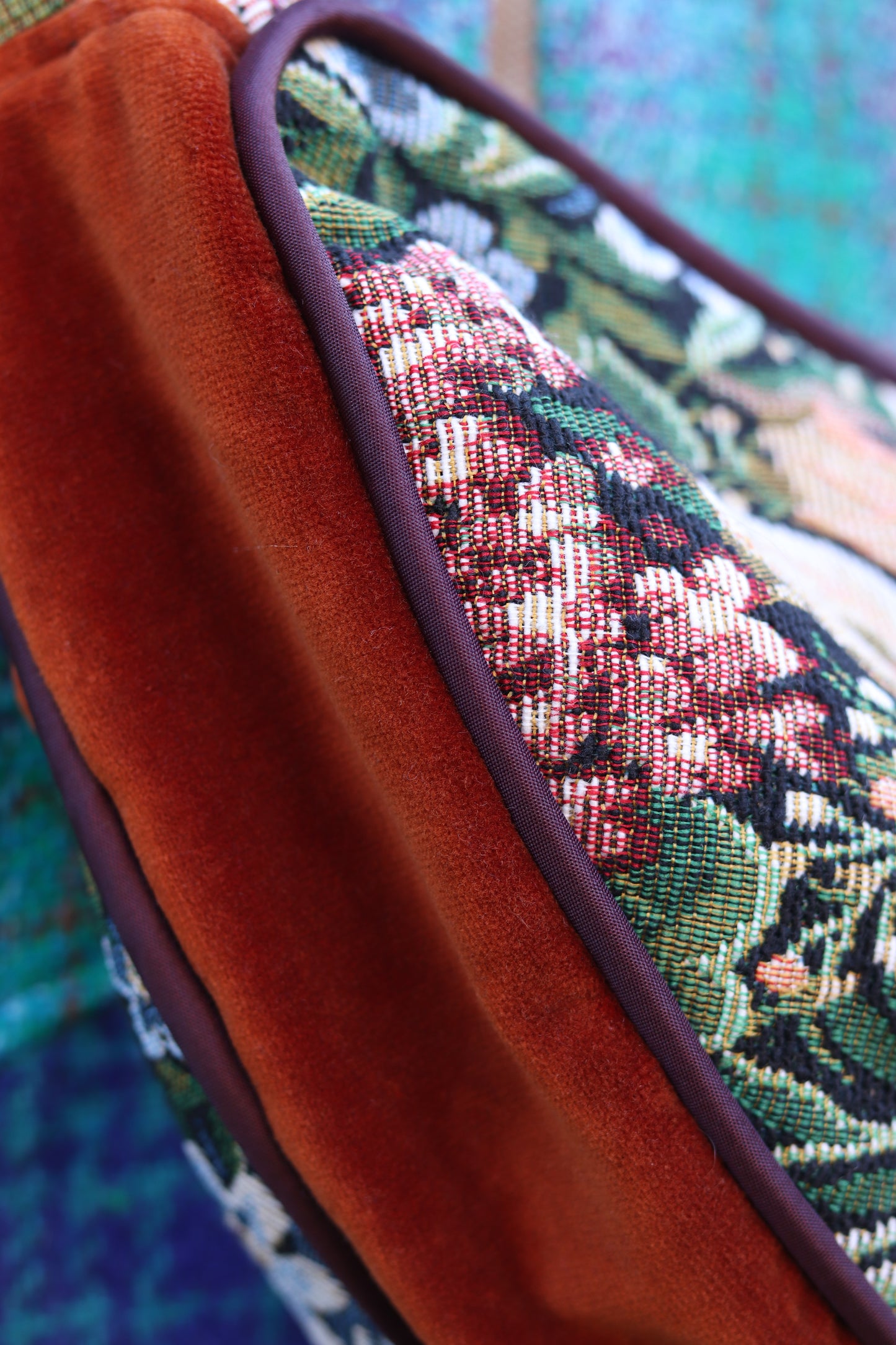 'Big Bean' Crossbody Bag in Tapestry Fabric