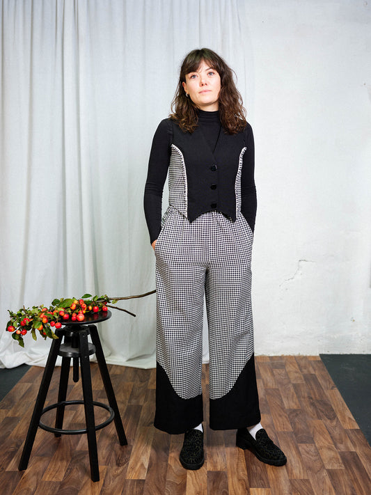 Monochrome Wool Trousers