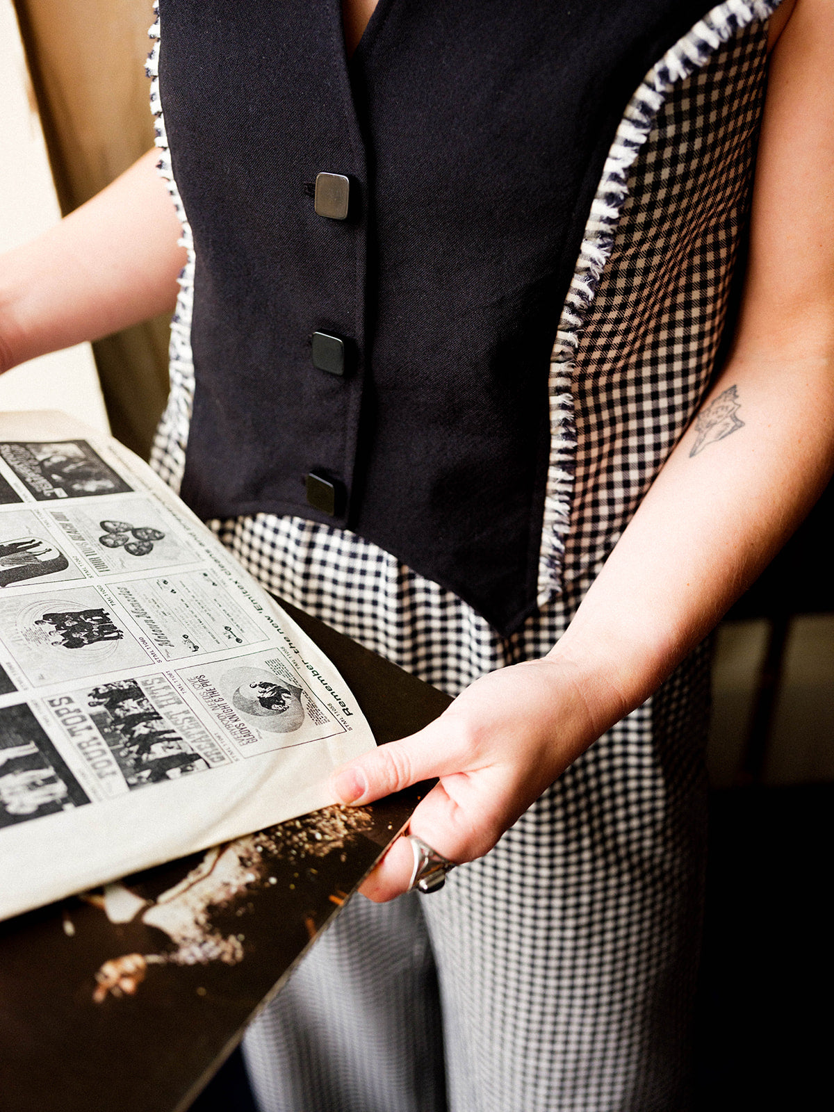 Monochrome Wool Waistcoat